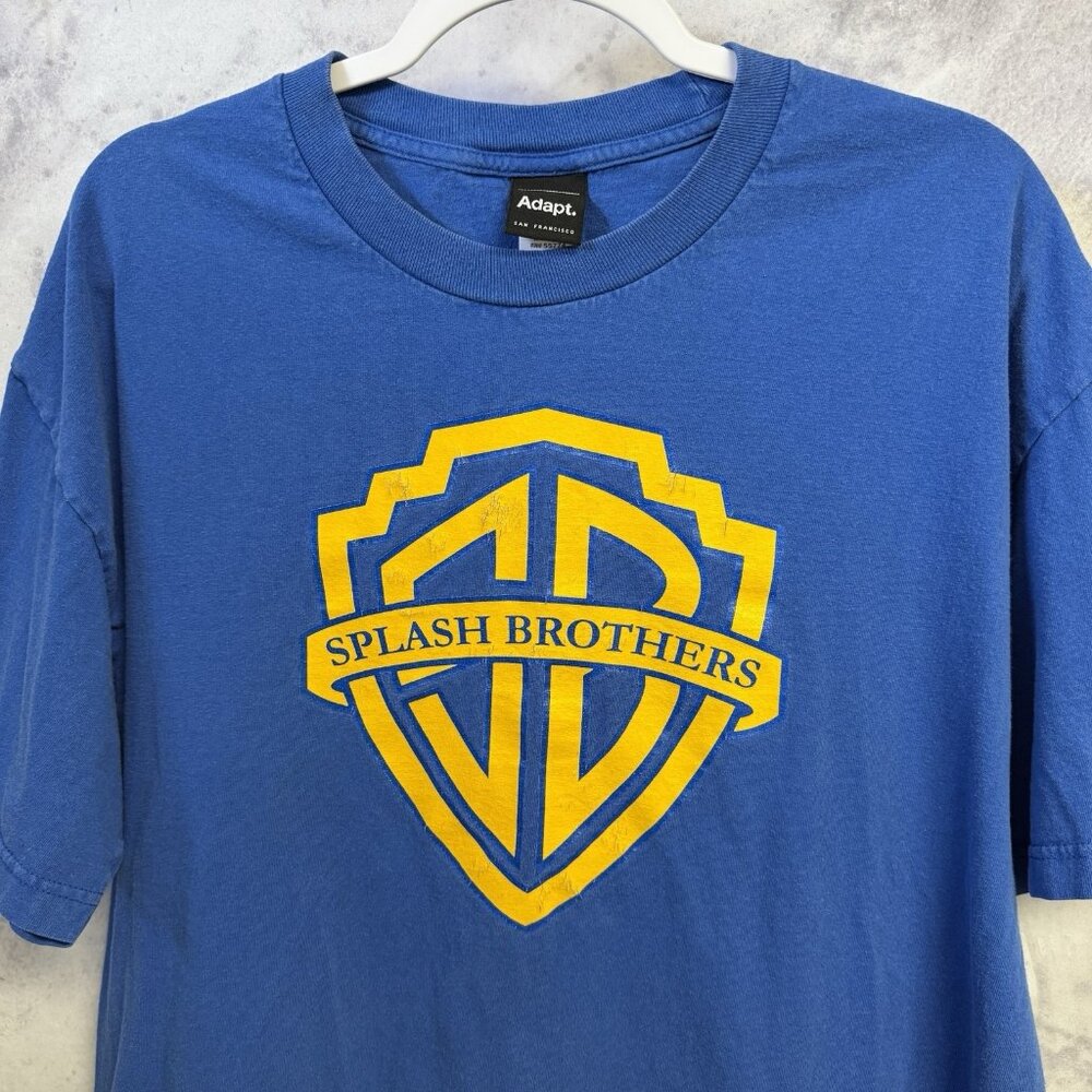 Splash Brothers Adapt Booger T Shirt Mens XL 22.5x29 Blue Golden State Warriors